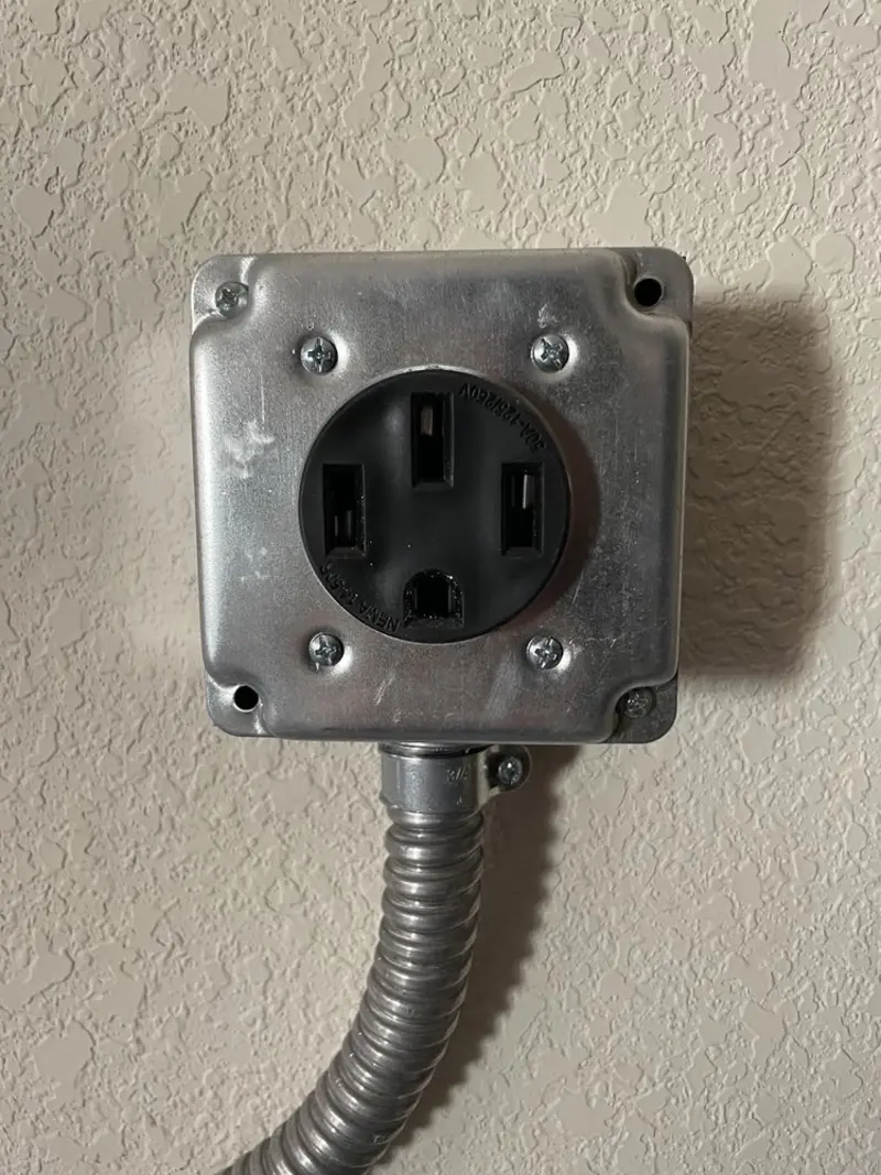 NEMA 14-50 outlet installed for Electrical Panel Upgrade in Somerton